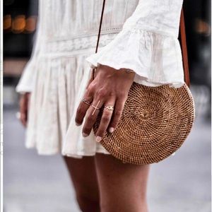 Clearance! Handwoven Bali Round Bohemian Natural Grass Bag 🌿